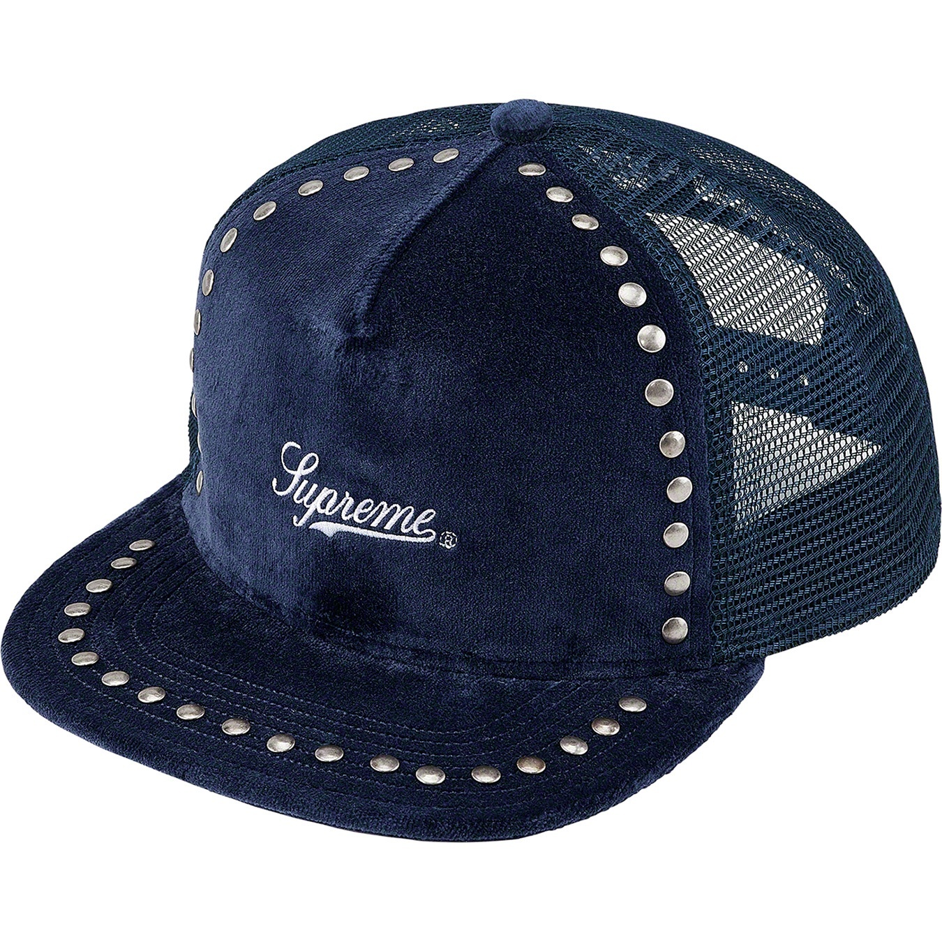 Studded Velvet Mesh Back 5-Panel view 2